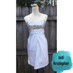 Jodi Kristopher White,Silver Sequin Dress